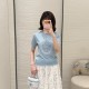 디올리비에라 메달리옹 반소매 반팔 니트 스웨터 3컬러 644S12A6876  Y