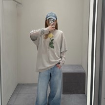 아크네스튜디오 레이어드 티셔츠 AL0515  Y
