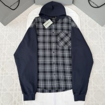 발렌시아가 후드 하이브리드 셔츠 850859TTM021240  Y