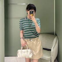 프라다 스트라이프 여성 면 반팔 폴로 2컬러  P24E3A   Y