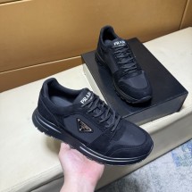 프라다 프락스 2 0 리나일론 앤 스웨이드 스니커즈 블랙 1E921N D7C