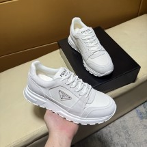 프라다 프락스 2 0 리나일론 앤 스웨이드 스니커즈 화이트 1E921N D7C