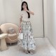 디올 DIORIVIERA 아라베스크 플레어 미디 스커트 641J99A3238  H