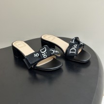 디올 26SS 자디오르 코튼 리본 스트랩 뮬 샌들 굽높이 3.5CM 2컬러 KDO708LEC