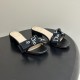 디올 26SS 자디오르 코튼 리본 스트랩 뮬 샌들 굽높이 3.5CM 2컬러 KDO708LEC