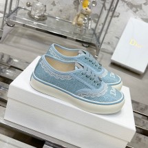 디올 오블리크 솔트윈드 스니커즈 컨버스 운동화 3.5CM 레이스 블루 KCK519OCC