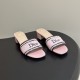 디올 리비에라 우븐 힐 슬라이드 슬리퍼 3.5CM 핑크 KCO702REF