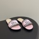 디올 리비에라 우븐 슬라이드 슬리퍼 트렌치 핑크 KCO655REF