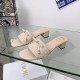 디올 까나쥬 힐 뮬 퀼티드 까나쥬 램스킨 3.5CM 베이지 KCO546CQL