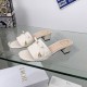 디올 까나쥬 힐 뮬 퀼티드 까나쥬 램스킨 3.5CM 아이보리 KCO546CQL