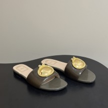 디올 메달리옹 버클 슬라이드 슬리퍼  KCO694LAB