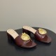 디올 메달리옹 버클 힐 슬라이드 슬리퍼 4.5CM 레드  KCO695LAB