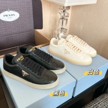 프라다 삼각로고 레이스업 레더 여성 스니커즈 2컬러 2EE394  H