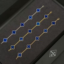 반클리프 아펠 빈티지 알함브라 브레이슬릿 5모티브 18K포금 팔찌 19CM 블루 3컬러 VCARL80900