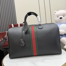 구찌 미디엄 웨빙 레더 더플 백 866979