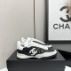 샤넬  카프스킨 스웨이드 블랙 화이트 스니커즈 G47274  JM