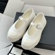 샤넬 26SS 메리제인 플랫 슈즈 굽5.5CM 아이보리 G47073  JM