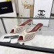샤넬 26SS 메시 뮬 샌들 힐 굽3.5CM  베이지 G47161  JM