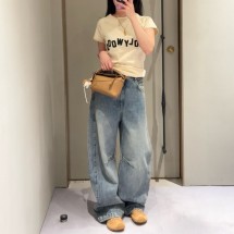 로에베 아나그램 배럴 데님 청바지 S359Y11XCM  H