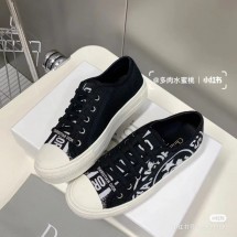 디올 워크앤디올 캔버스 블랙 스니커즈 KCK281JUR