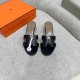 에르메스 여성 오아시스 굽5CM 블랙 샌들 슬리퍼 H071002Z  JM