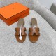 에르메스 여성 오아시스 굽5CM 브라운 샌들 슬리퍼 H071002Z  JM