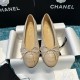 샤넬 발레리나 리본 플랫슈즈 베이지 G02819  JM