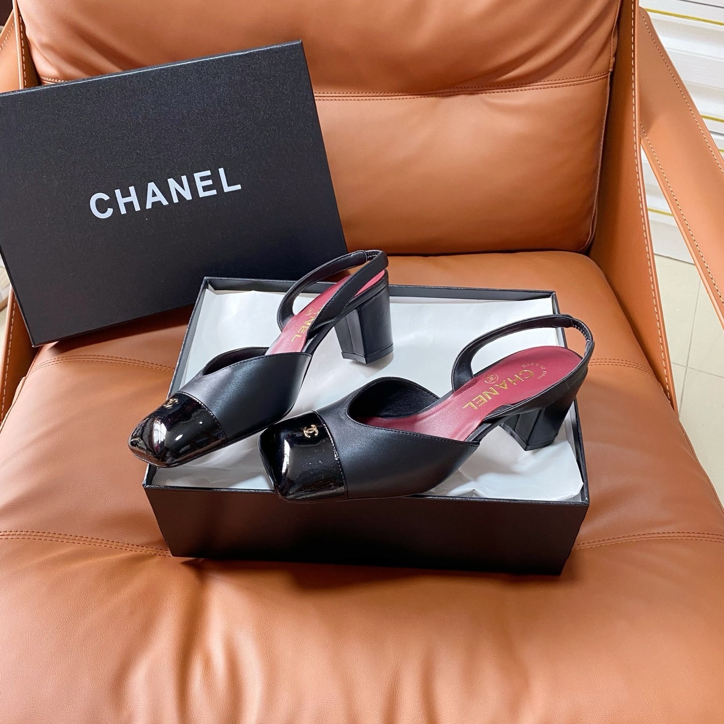 샤넬 Chanel  26SS 슬링백 힐 샌들 6CM 블랙 G47204    JM