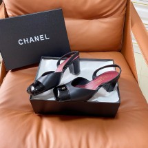샤넬 Chanel  26SS 슬링백 힐 샌들 6CM 블랙 G47204    JM