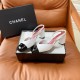 샤넬 Chanel  26SS 슬링백 힐 샌들 6CM 화이트 블랙 G47204  JM