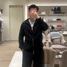 브루넬로 쿠치넬리 프렌치 테리 후드 스웨트셔츠 MW8639085G  H