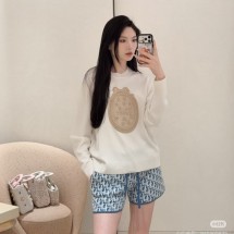 디올 리비에라 메달리옹 니트 스웨터 화이트 644S55A2971  H