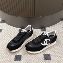 샤넬 26 패브릭 엠보싱 스웨이드 카프스킨  스니커즈 블랙 G47131 JM